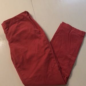 Coral chino pants
